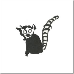 Lemur Doodle Posters and Art